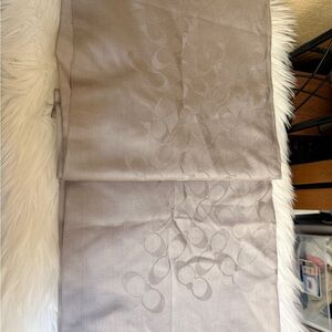 Coach Signature Jacquard Scarf in Taupe